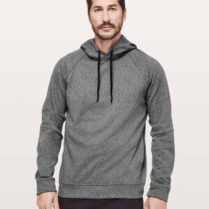 Lululemon Men's City Sweat Thermo Heathered Light Cast Gray Hoodie Shirt Large